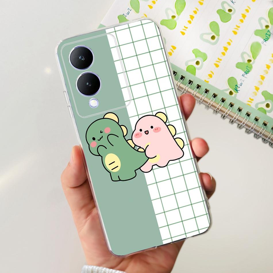 For Vivo Y17s Case 2023 Elegant Pattern Soft Silicone TPU Phone Back Cover For Vivo Y17s 4G VivoY17s Y 17S Bumper