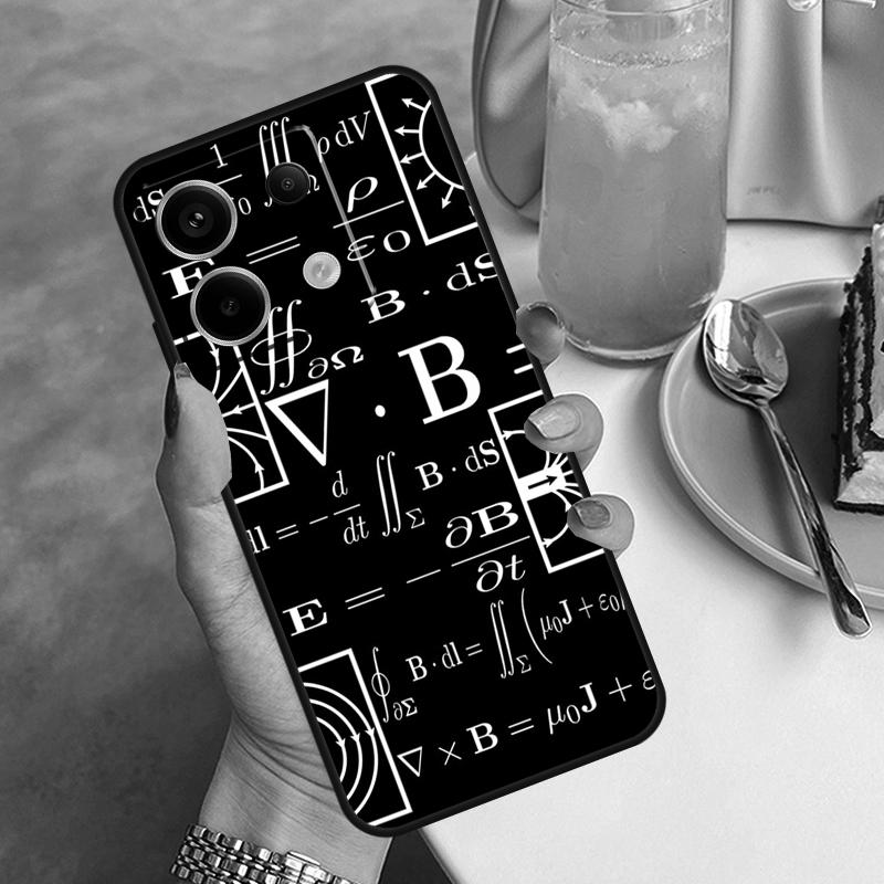 Physics Science Maths Formula Funda For Xiaomi Redmi Note 12 11 10 9 8 13 Pro Plus 12S 11S 10S 9S 10A 9C 10C 12C 13C Case