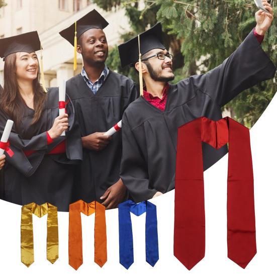 Выпускная стола Супермягкая Яркий цвет Искусственный шелк Унисекс Взрослая Выпускная Почетная стола для студентов