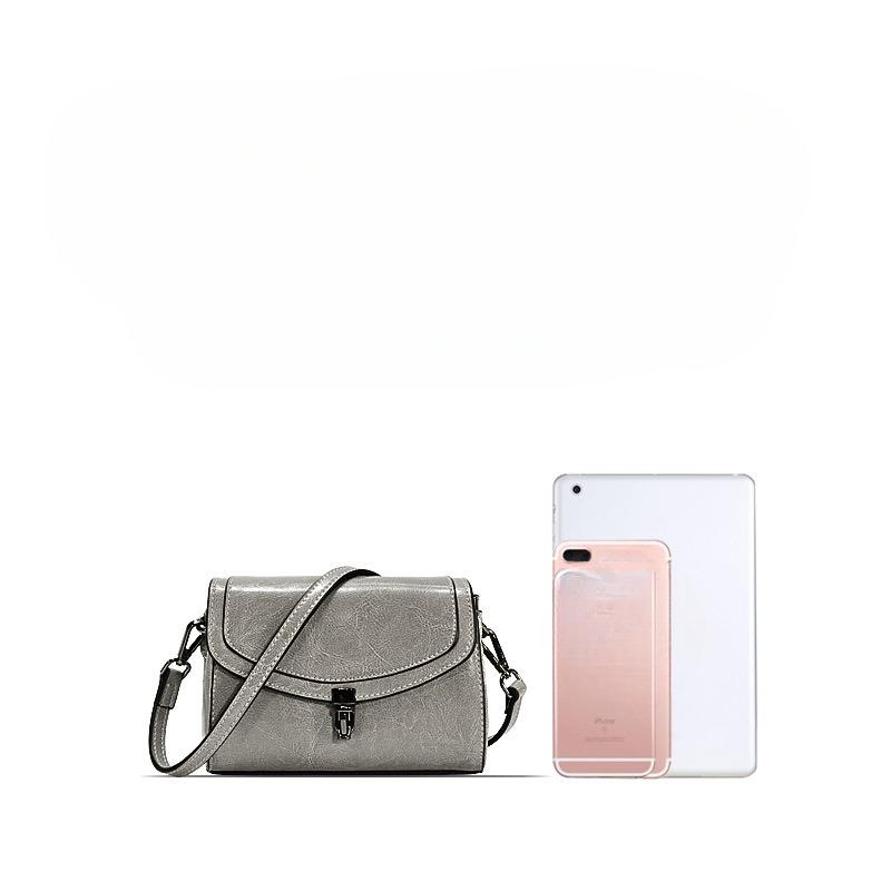 Женская сумка через плечо из вощеной кожи весна/лето, маленькая мини-сумка через плечо, маленькая сумка из натуральной кожи