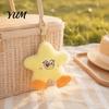 Skin Friendly Polyester Duck Toy Star Plush Keychain, Soft Stuffed Animal Pendant with Embroidered Face, Unique Gift for Birthday Cute Cartoon