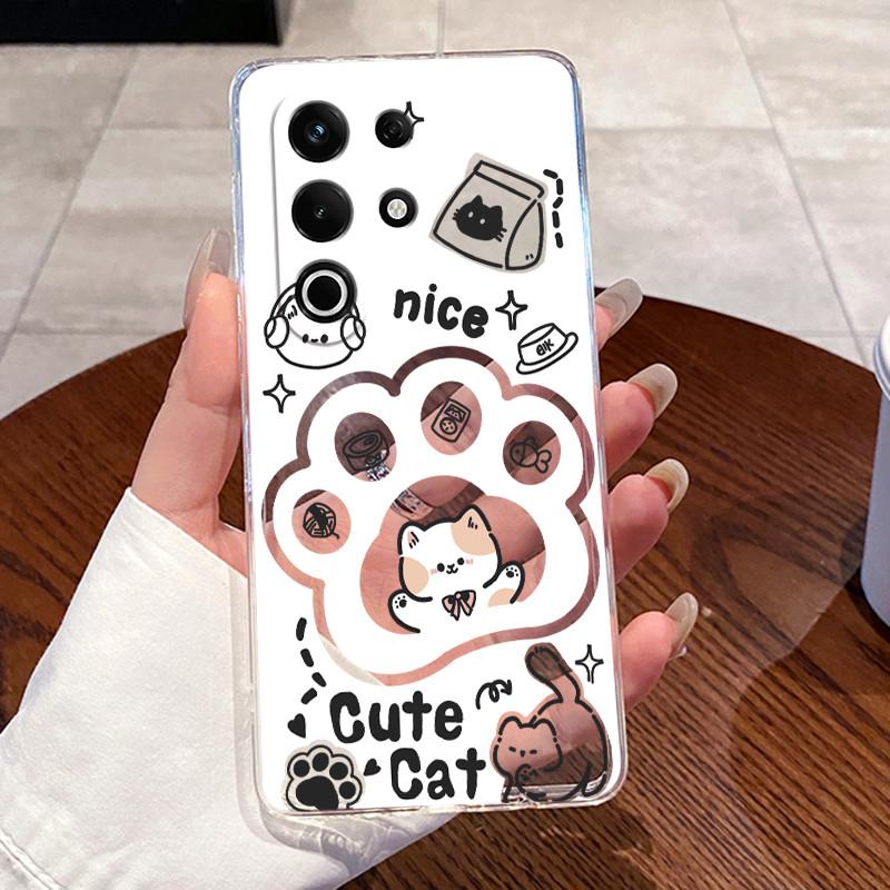 For Itel S25 Ultra (S686LN) Case ITEL S25 (S685LN) Cases Clear Silicone Coque Soft TPU Back Cover Cute Rabbit Cat Phone Case