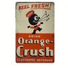 Ретро жестяная вывеска Orange Crush Винтажное металлическое искусство с изображением газировки Декор стены Мужская берлога