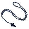 6mm Natural Crystal Agate Cross Pendant, Woven Beaded Gemstone Charm for DIY Jewelry Making