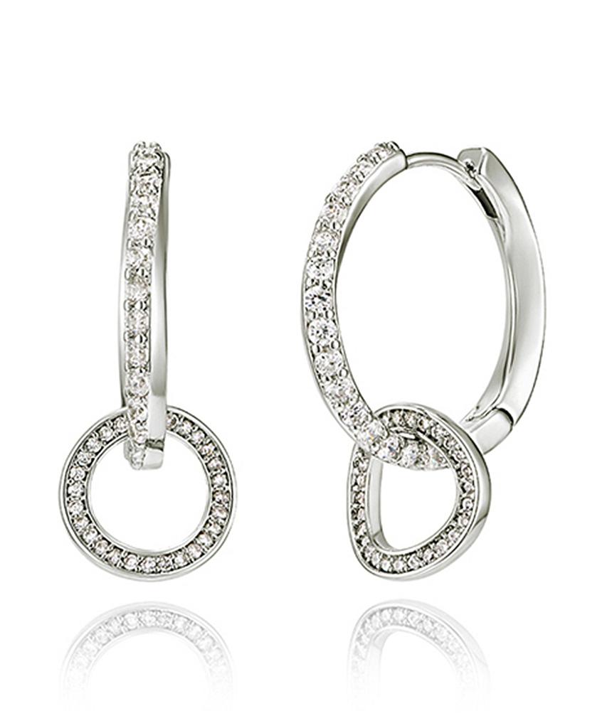 Geigerjewelry Серьги-кольца Gisvee107 с застежкой-щелчком (Булавка из серебра 925 пробы)