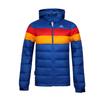 Color Block Warm Comfortable Soft Lightweight Long Sleeve Down Jacket Men Outerwear Blue M68830
