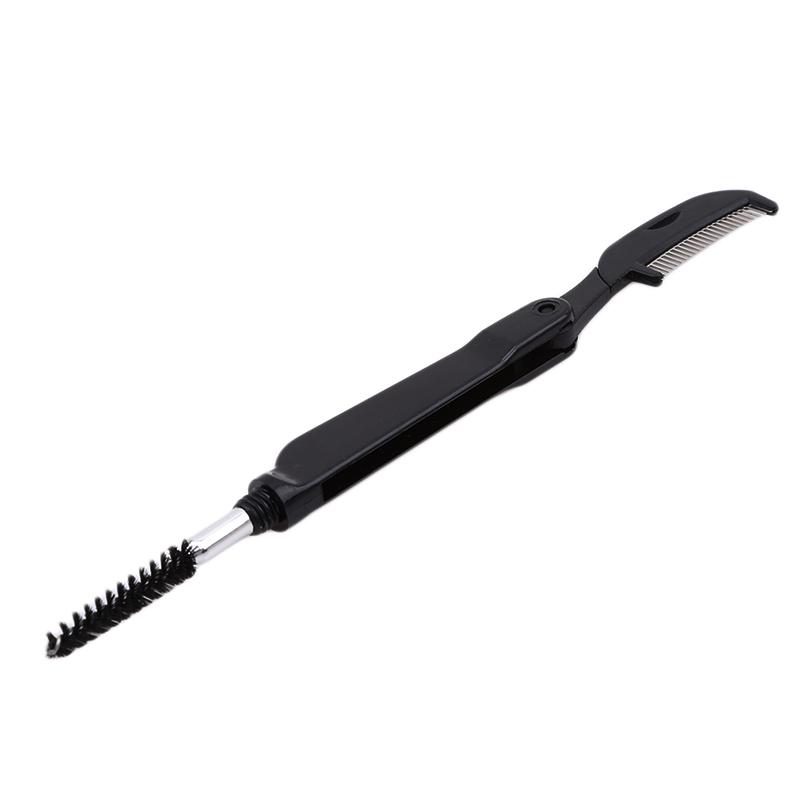 Женская складная щеточка для ресниц, расческа с двойной головкой, расческа для бровей, косметические инструменты