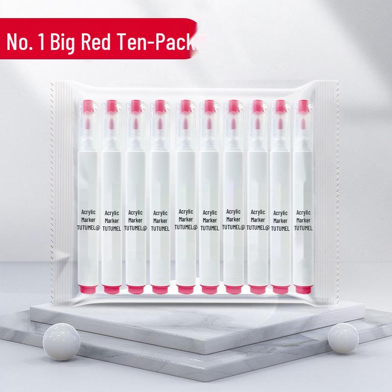 Набор водостойких художественных маркеров одного цвета, 36 штук - Черный, Белый, Красный непрозрачный - Идеально для детского рисования