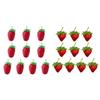 10pcs Realistic Artificial Strawberry Simulations Fruit Model Fake Strawberry Display Props Kitchen Parties Home Decors