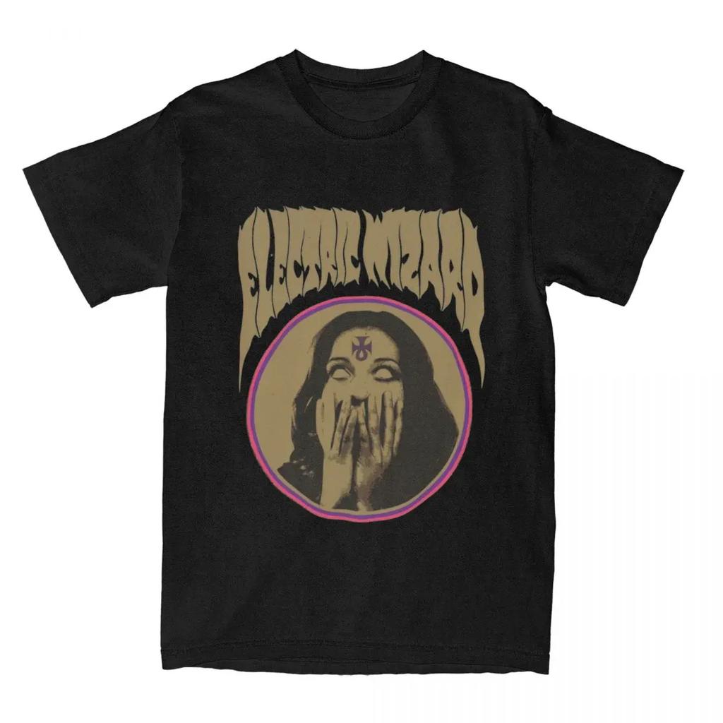 Funny Electric Wizard T-Shirts Men Women's  Stoner Doom Metal Band Tees Shirt New Arrival Clothes Women's Clothing