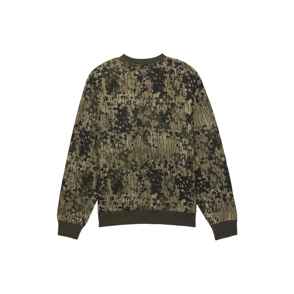 Vans Камуфляжный пуловер с круглым вырезом, мужские топы, зеленый VN0008UKCBI
