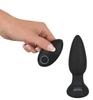 Black Velvets - Rotating Butt Plug with Remote Control 14 cm Black