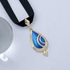 Game Genshin Impact Fontaine Focalors Cosplay Necklace Unisex Water-drop Pendant Choker Jewelry Accessories Gifts