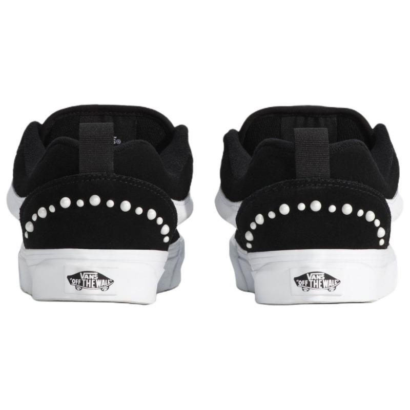 Vans Knu Skool унисекс классические поддерживающие американские ретро массивные низкие кеды для скейтбординга черные и белые VN000E9XBLA