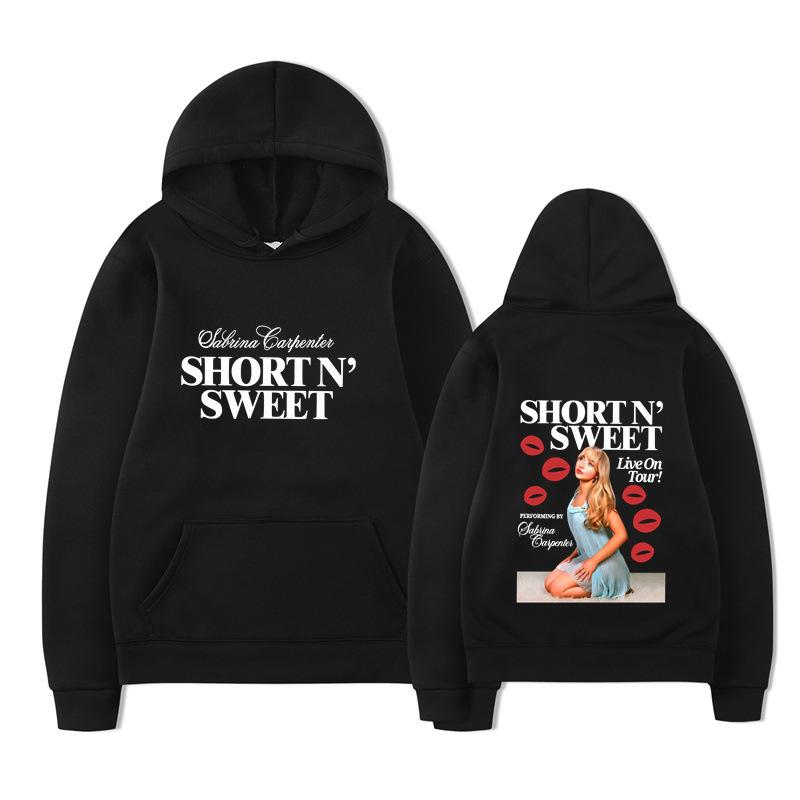 Sabrina Carpenter Short N Sweet Tour Stampa Felpa con cappuccio da uomo autunno inverno Streetwear Y2K Street Style Pullover casual