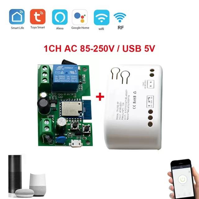 Умный WiFi-модуль переключателя Tuya 5V/12V с импульсным и самоблокирующимся режимами, совместимый с Alexa