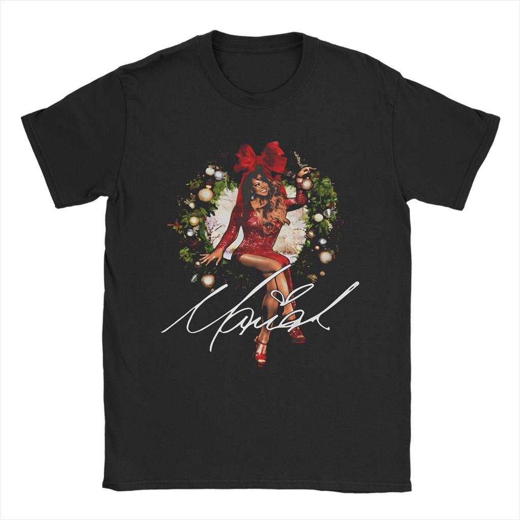 New Arrival Mariahed Careys Merry Christmas  T Shirt for Men Women  Cotton Tee Shirt Short Sleeve Clothing