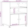 Printer Stand with Casters White 60 x 48 x 74 cm