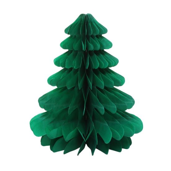 Yousheng Christmas Tree Decoration Hanging Ornament Easy Assembly Festive Hanging Decor 3D Honeycomb Paper Decoration