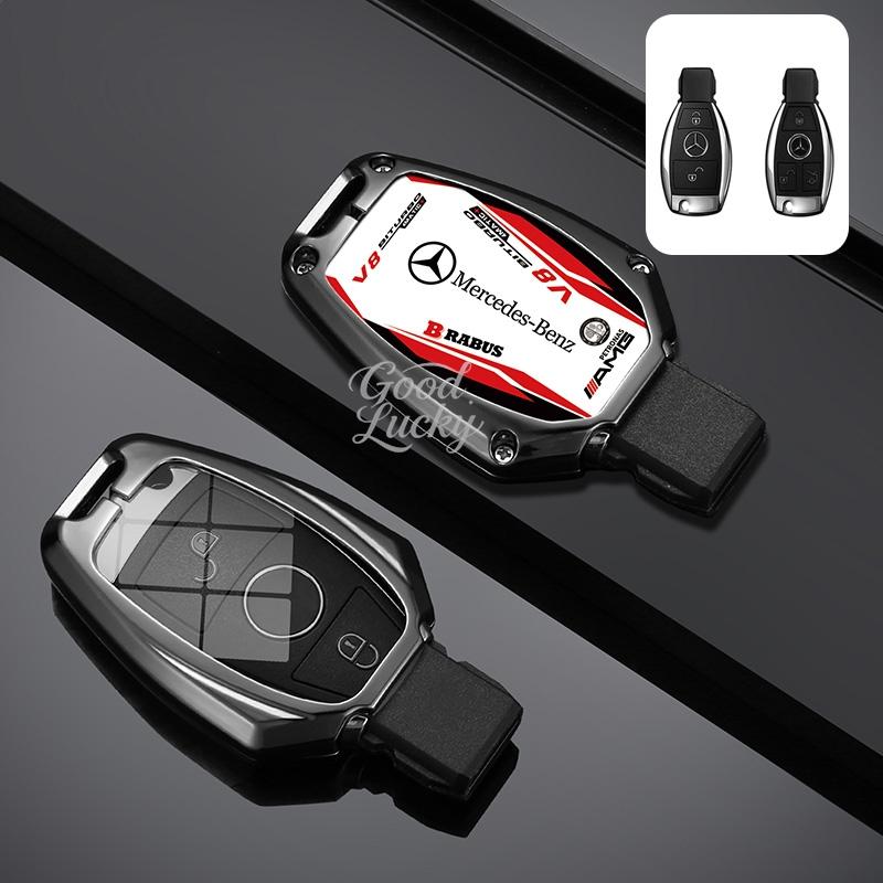 BKM3 Leather Car Racing Style Key Case Cover Shell For Mercedes Benz A C E S G Class GLC CLE CLA GLB GLS W177 W205 W213 W222 X167AMG