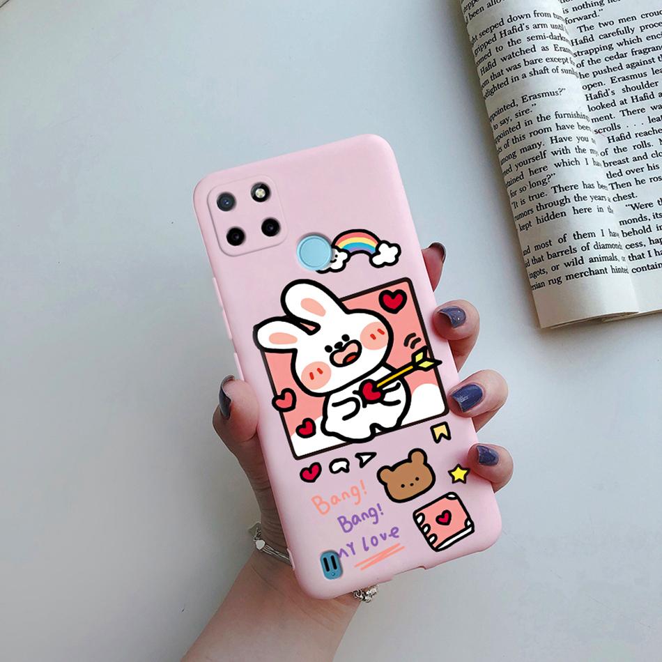 Чехол Для Realme C25Y C21Y Задняя Крышка Милый Цветок Защитный Мягкий Чехол Для Телефона Силиконовый Мультяшный Funda Для Oppo Realme C25Y C 21Y Capa