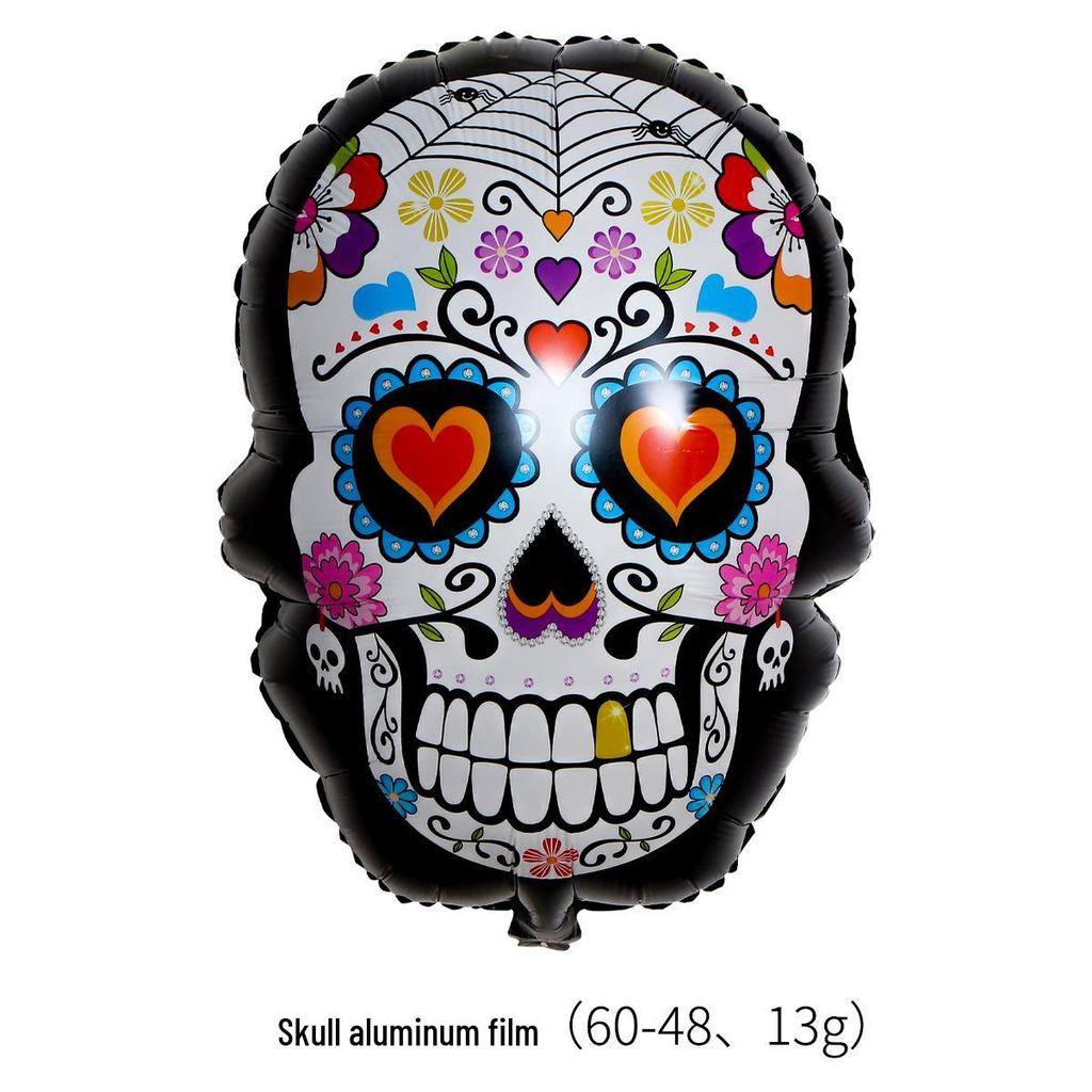 Aluminum Foil Balloons: Halloween Decorations with Ghosts, Skeletons, Pumpkins, and Bats