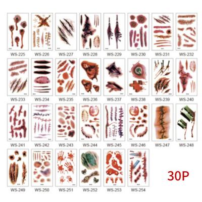 EHome&Go Хэллоуин вечеринка рана татуировка наклейка хна татуировка зомби копия макияж, 30 штук