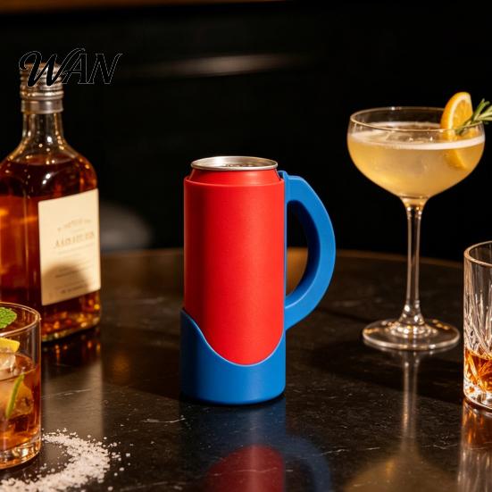 Can Hand Grip Cola Holder with Handle Heavy Duty Plastic Standard Keep Hands Warm And Dry Soda Beverages Beer Tools