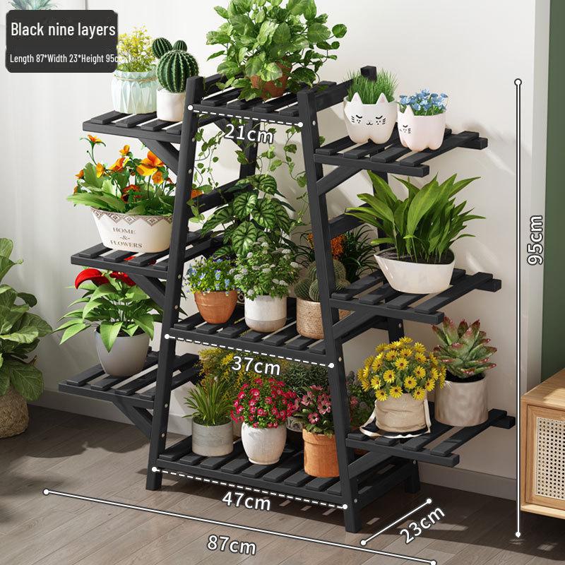 Многослойная подставка для цветов из цельного дерева для суккулентов и зелени на балконе для использования в помещении и на открытом воздухе