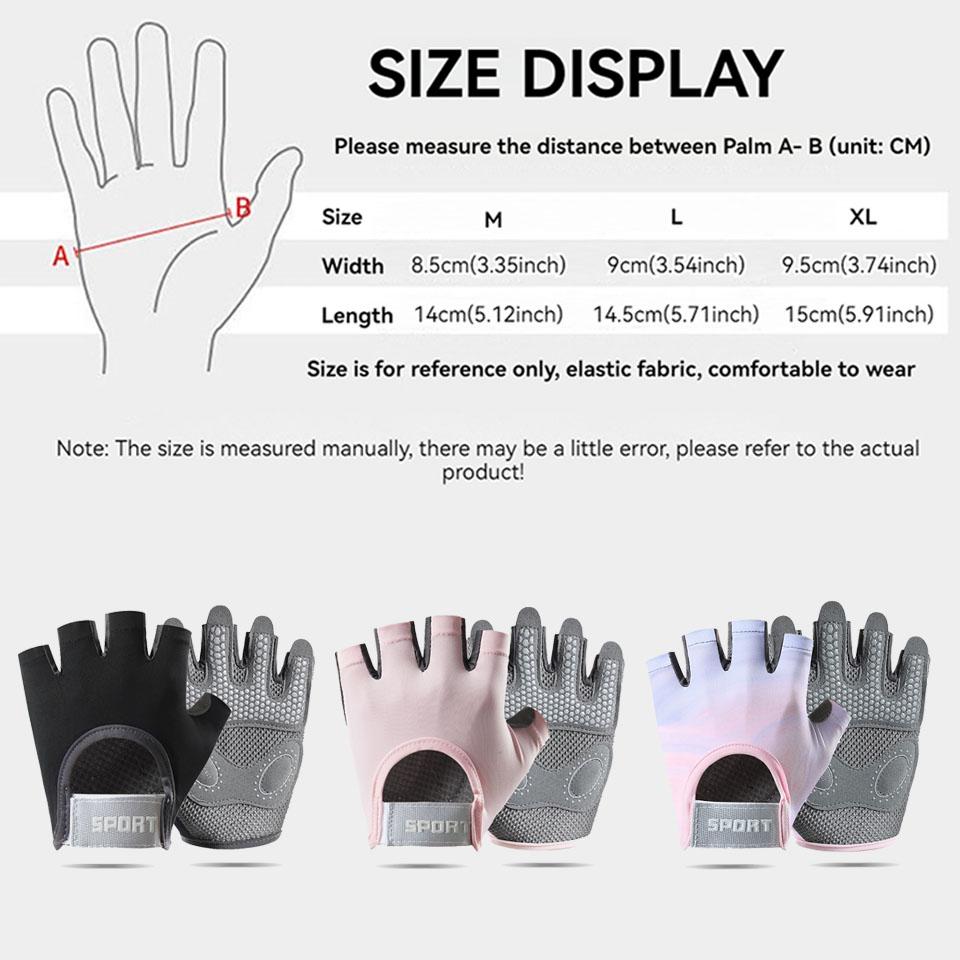 Fitness Gloves Half Finger Breathable Non Slip Gym Cycling Spinning Gloves Lightweight Ventilated Palm Hand Protection