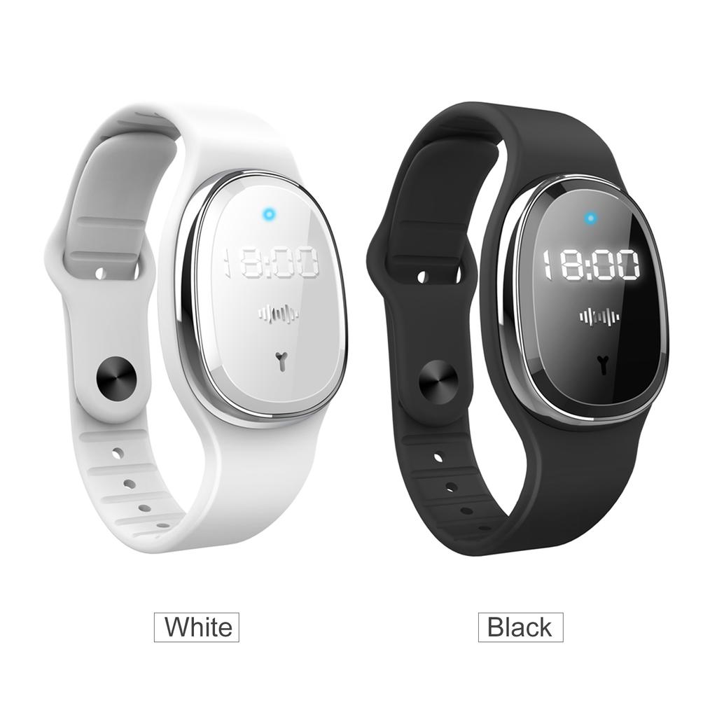 Portable Ultrasonic Mosquito Repellent Bracelets with Clock Non-Toxic Deet Free Bug Insect