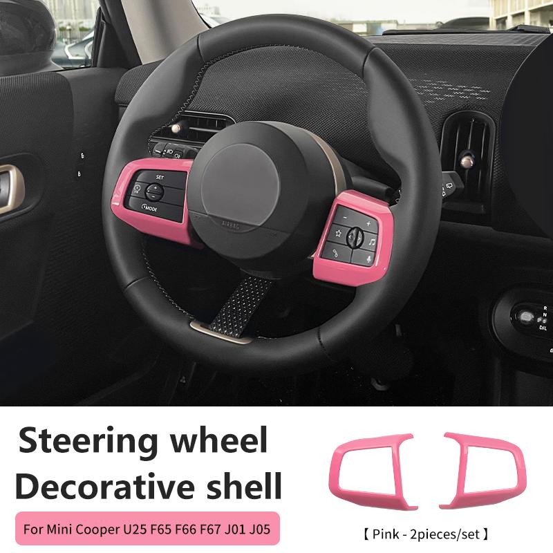 Car Steering Wheel Center Panel Button Cover For Mini Cooper F65 F66 F67 U25 J01 J05 Countryman Decoration Interior Accessories