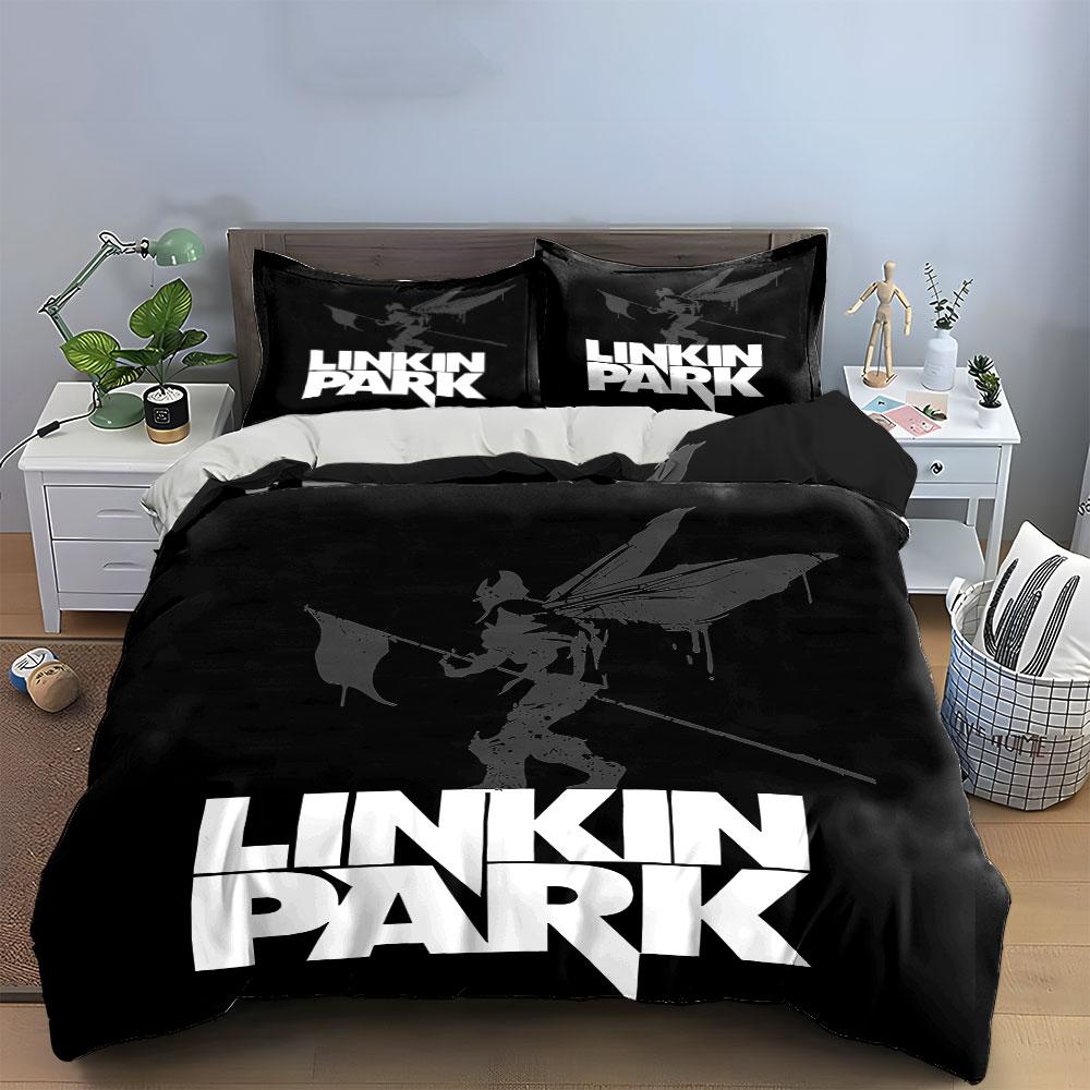 Linkin Park Themed Bedding Set Bedding Duvet Cover Set Duvet Cover Pillowcases (1 * Duvet Cover 2 * Pillowcases, without duvet insert)