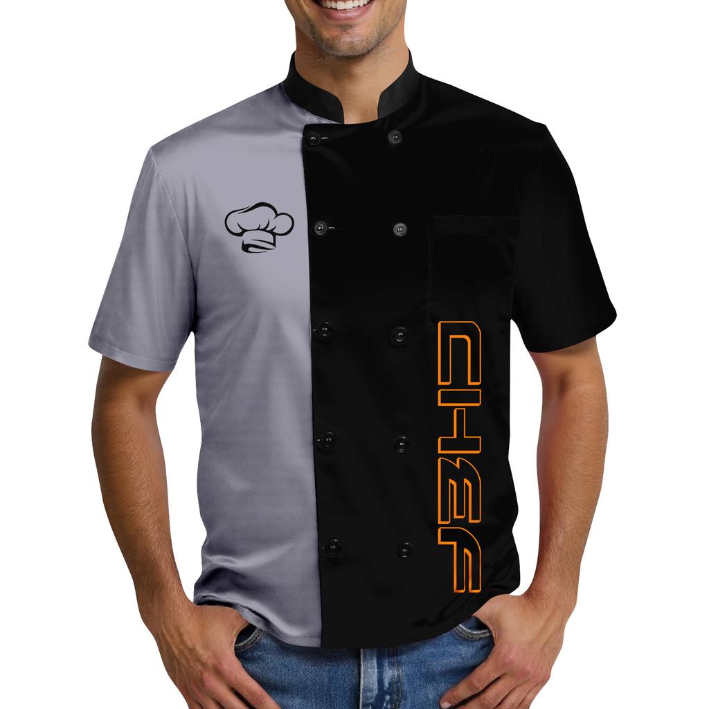 Популярные элементы принта шеф-повара мужская униформа шеф-повара