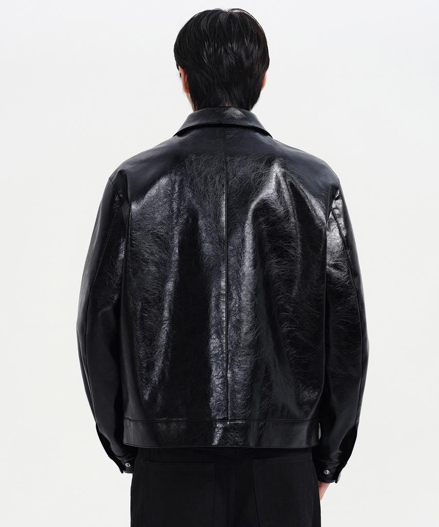 Musinsa Standard Patent Synthetic Leather Single Jacket [Black]