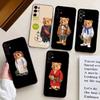 Модный Чехол Для Телефона B-Baron Filou B-Bear Для Samsung S25,S24,S21,S22,S23,S30,Ultra,S20,Plus,Fe,Lite,Note,10,Черный Чехол
