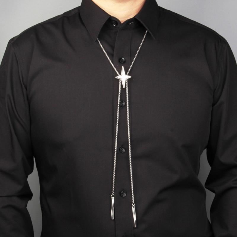 Блингблинг Звезда Кулон Боло Галстук Ожерелье Цепочка на Ключицу Подарки для Девочек Презент Лариат Боло Галстук Цепочка на Ключицу