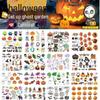 Детские наклейки-татуировки с героями мультфильмов на Хэллоуин — милые тыквы, привидения, черепа, водонепроницаемые и прочные