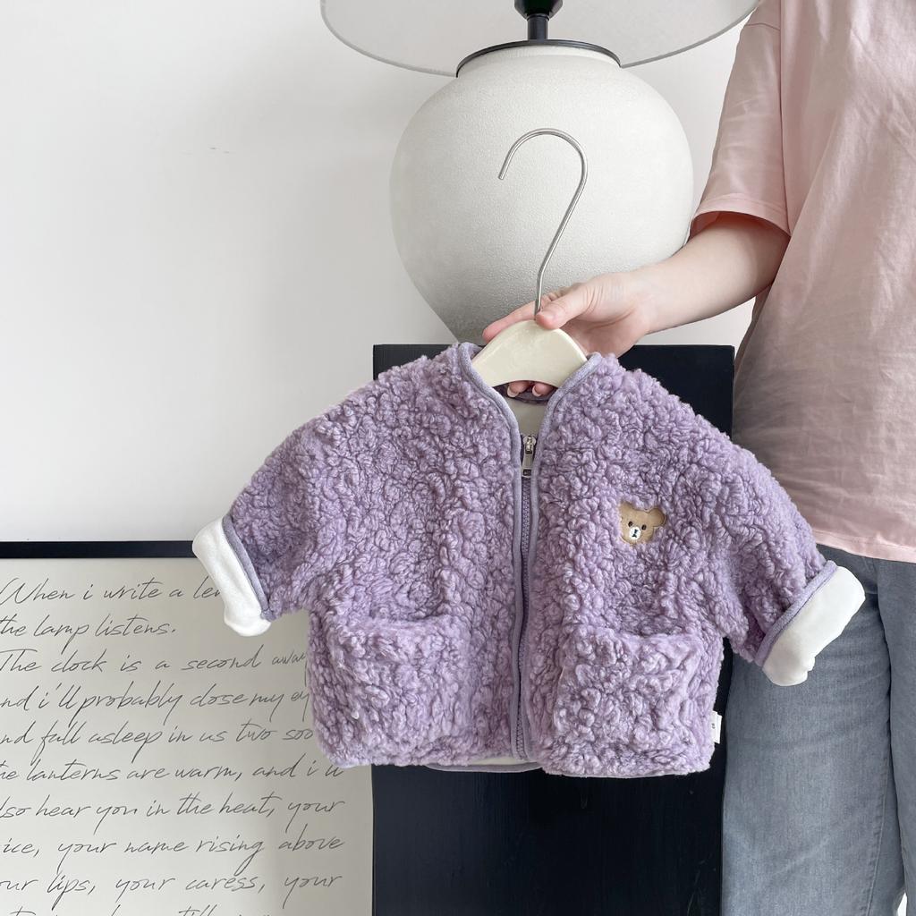 Пальто для девочек осень и зима 2024 г. Новое детское утепленное зимнее пальто с флисовой подкладкой в стиле вестерн для малышей Теплая одежда из овечьей шерсти