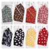 Flower Cotton Linen Neckerchief Silk Scarf Printed Scarf Small Square Scarf Korean Style Scarves
