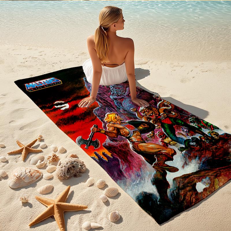 1Pc Heman Masters Universe Beach Towel Quick Dry Multiuse For Beach Pool Gym Yoga Home Travel Christmas Halloween Xmas Gift L1340