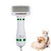 Pet Hair Dryer Portable Dog Blower 2-in-1 Pet Grooming Dryer Grooming for Cat and Dog Brush with Adjustable Temperature for Pets