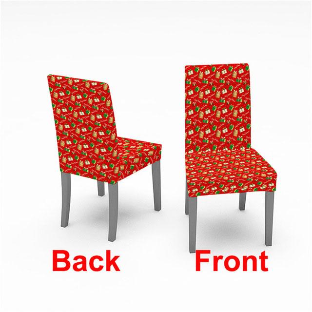 Рождественский чехол на обеденный стул с цифровым принтом, эластичные чехлы на стулья, чехол для офисного стула для банкета, отеля, дома, Рождественский декор