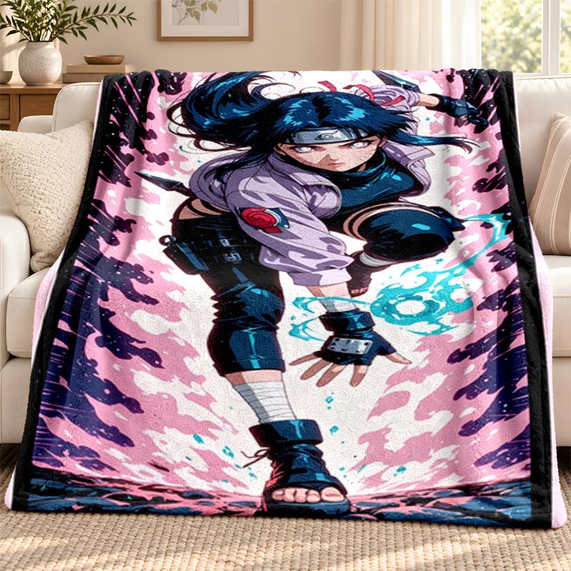 Hyuga Hinata blanket Flannel Blanket Soft Cozy Plush Throw for Sofa Bed Lightweight Home Decoration Outdoor camping