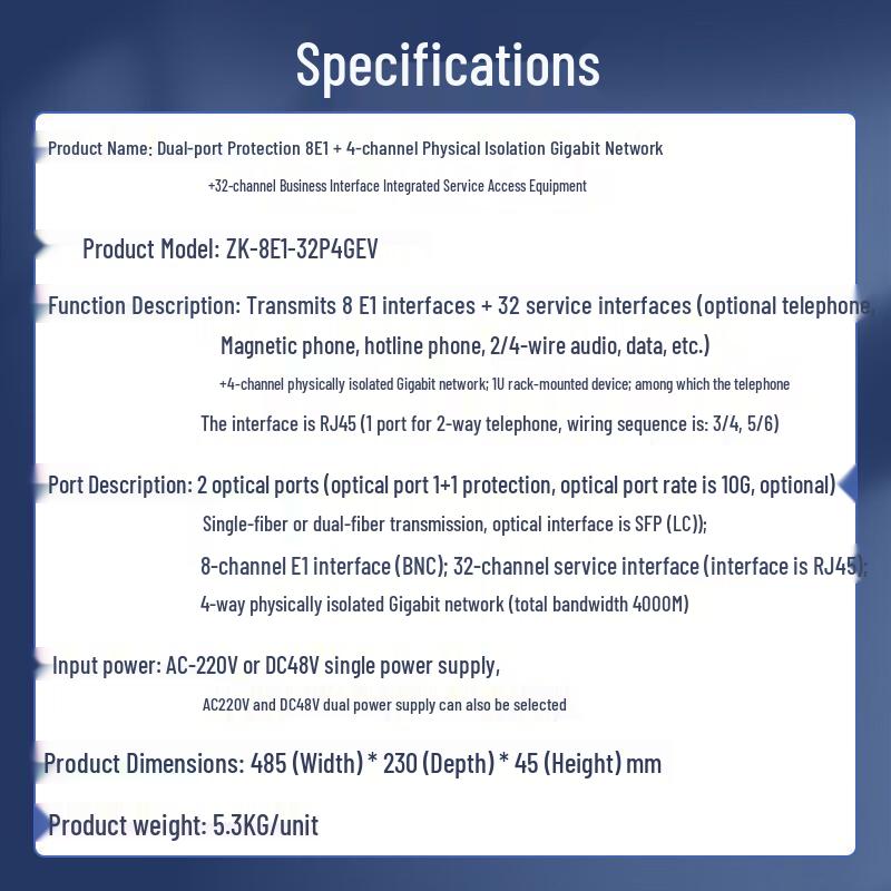 ZKETECH Multifunction Integrated Services Fiber Optic Transceiver