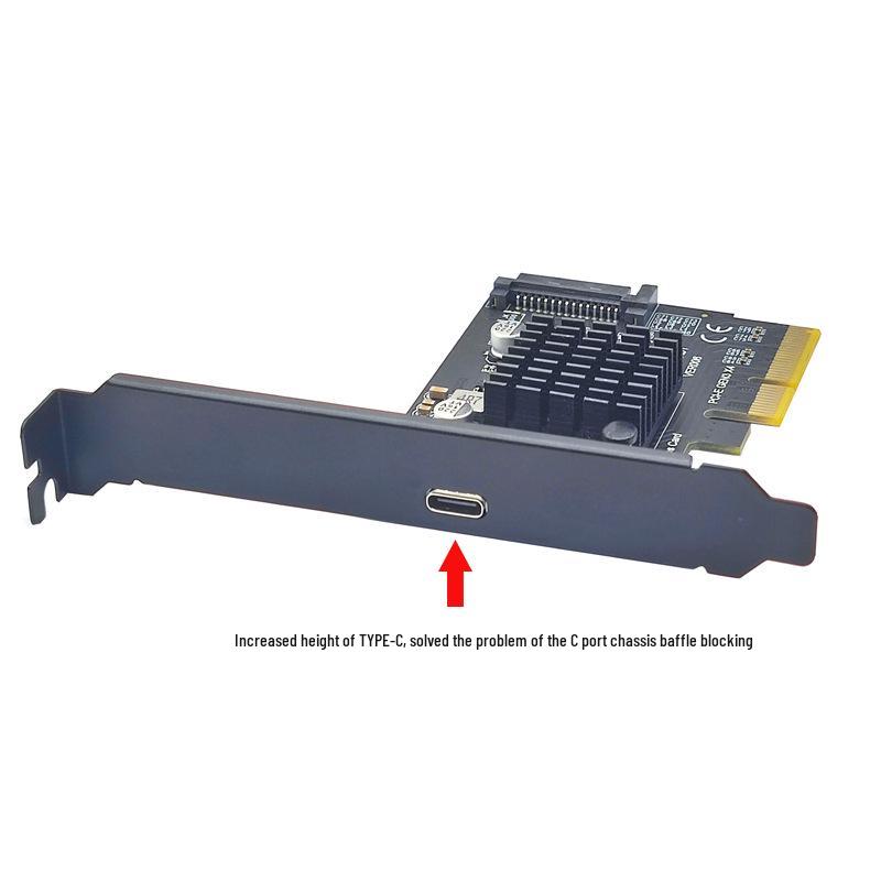 Карта расширения USB 3.2 Gen 2x2 20 Гбит/с на чипе Asmedia ASM3242 - PCI-E 4X на Type-C