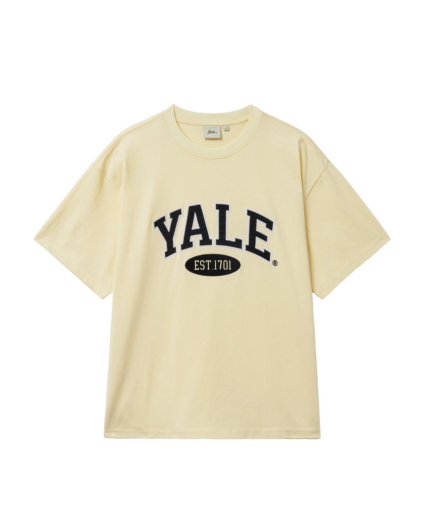 YALE Two-Tone Arch Short Sleeve T-Shirt_Yellow