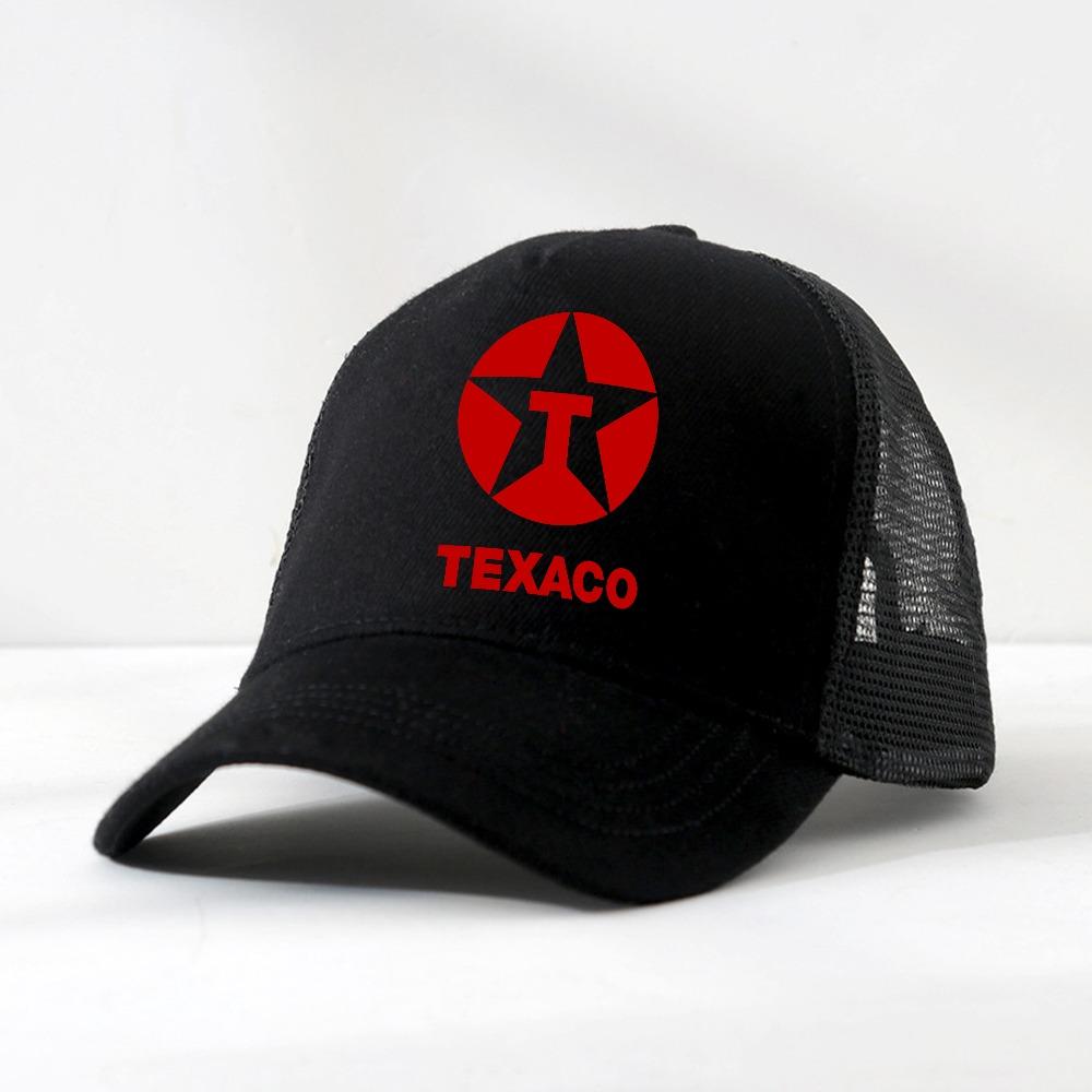 Pétrole Et Gaz Texaco Кепка Классическая Летняя Сетчатая Бейсболка Женская Мужская Повседневная и Универсальная Для улицы Защита от солнца Кепки