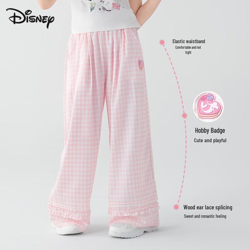 Disney Girls' 2025 Plaid Lightweight Summer Pants