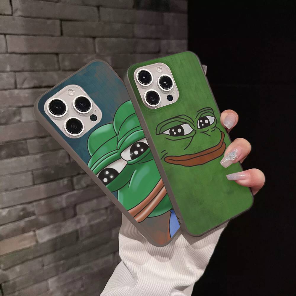 Интернет-мем Пепе Лягушонок Грустный Чехол для Телефона для IPhone 17 16 15 14 Plus 11 12 13 Pro Max Ударопрочная Защита Мягкая Задняя Крышка